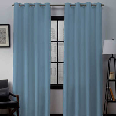Grommet Curtains 1 Piece - Aqua Blue