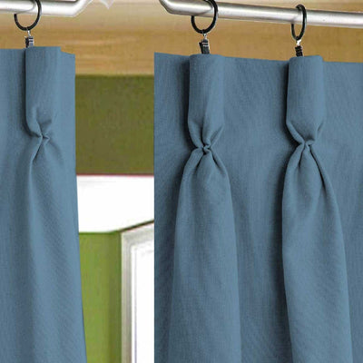 Goblet Pleat Curtain 1 Piece - Aqua Blue