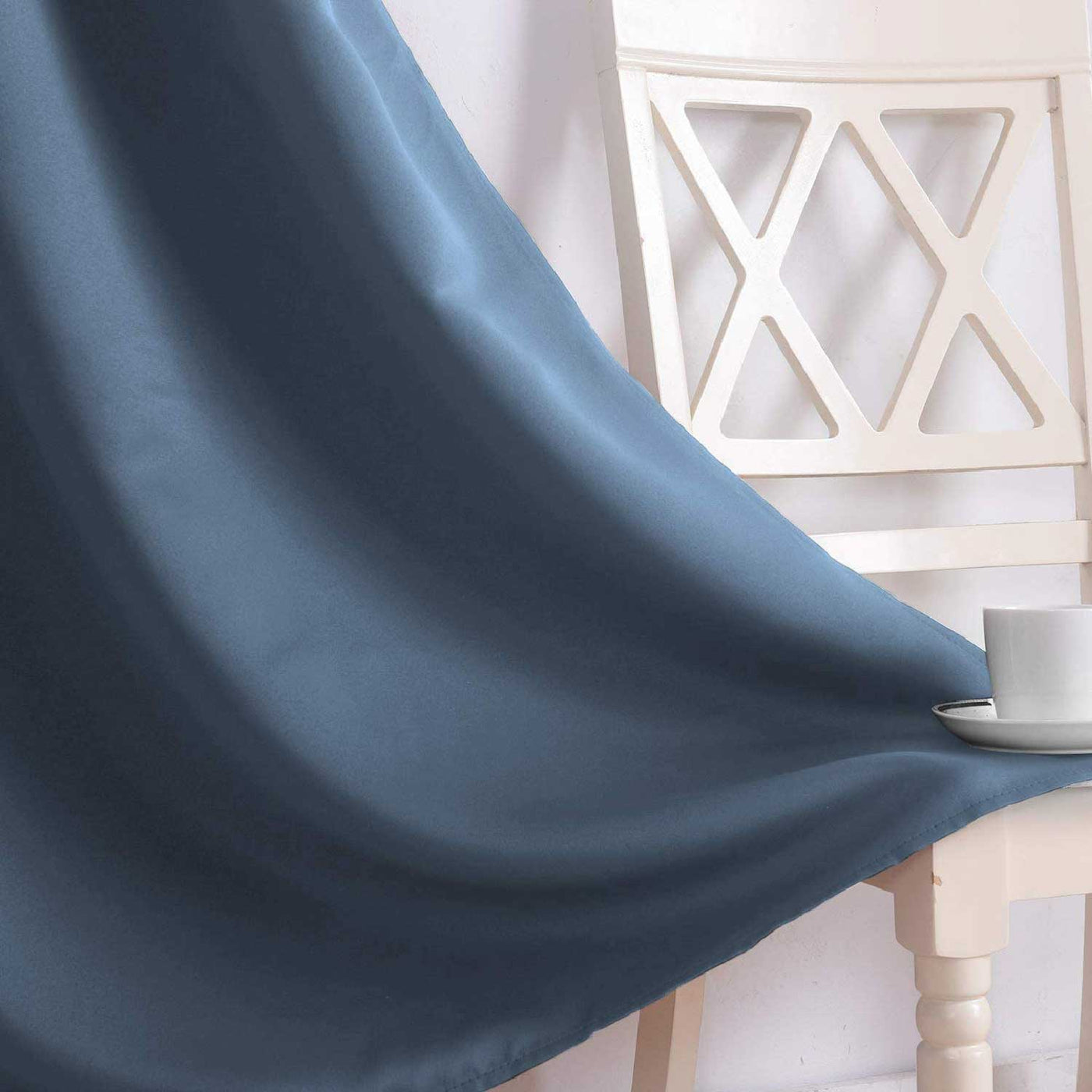 Goblet Pleat Curtain 1 Piece - Aqua Blue