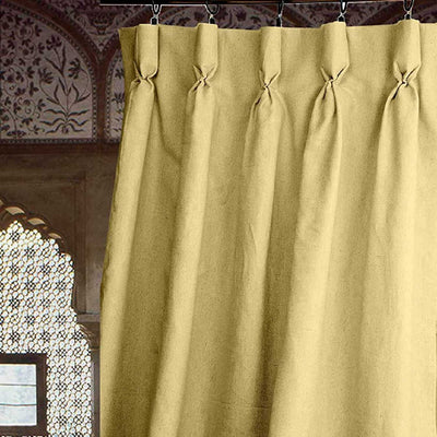 Goblet Pleat Curtain 1 Piece - Beige