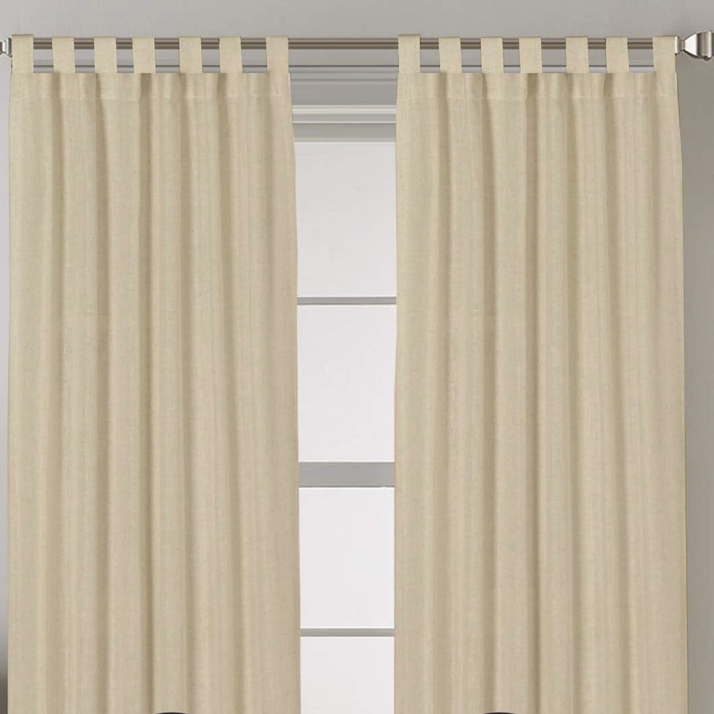 Tab Top Semi-Blackout Curtain 1 Piece - Beige