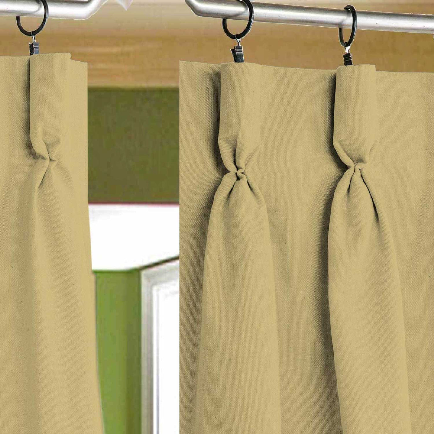 Goblet Pleat Curtain 1 Piece - Beige