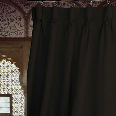 Goblet Pleat Curtain 1 Piece - Black