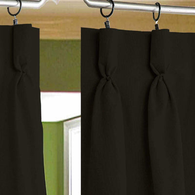 Goblet Pleat Curtain 1 Piece - Black