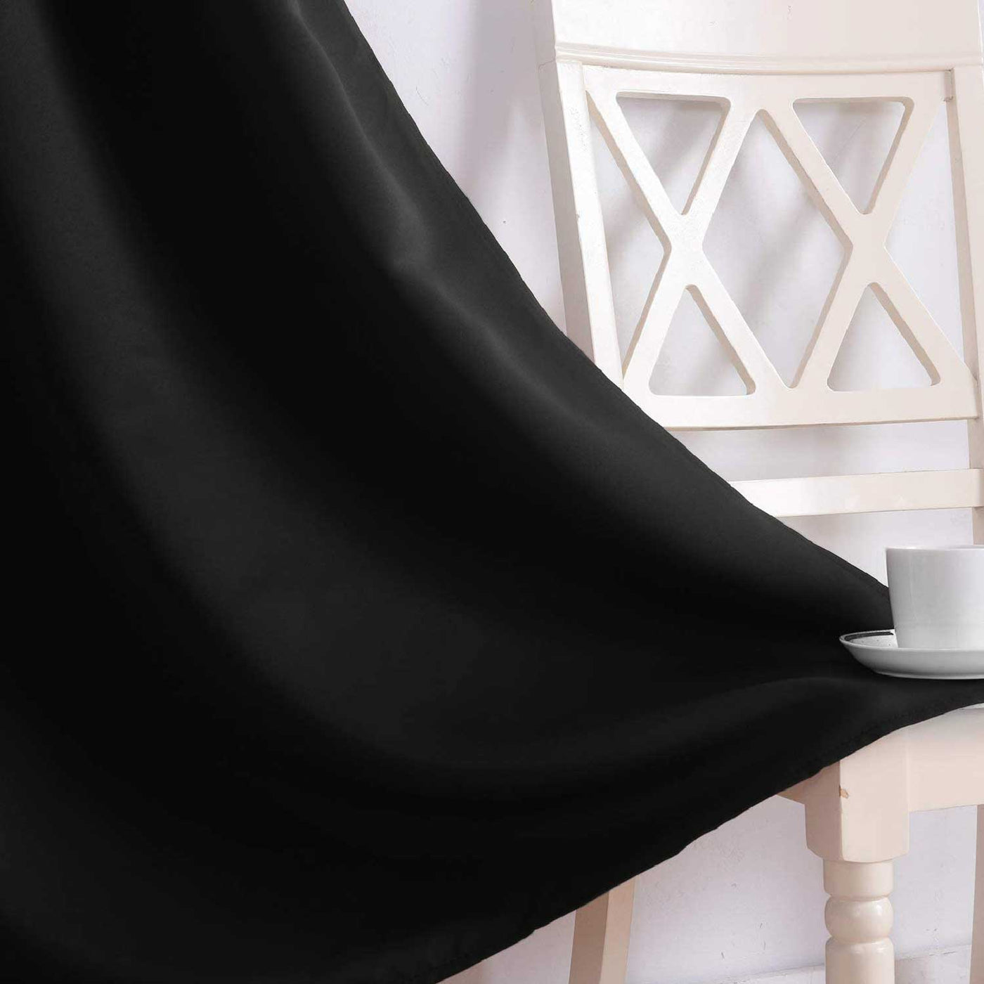 Goblet Pleat Curtain 1 Piece - Black