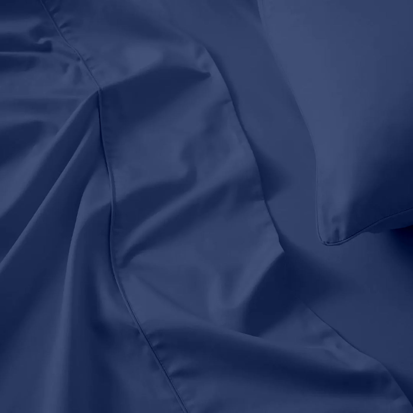 300 TC Egyptian Cotton 3 Piece Solid Flat Bed Sheet - Medium Blue