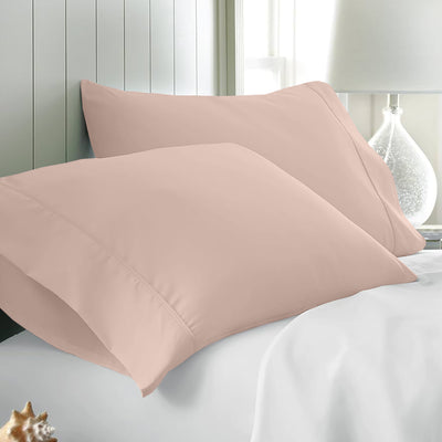 Set Of 2 - 300 TC Egyptian Cotton Pillow Covers - Blush