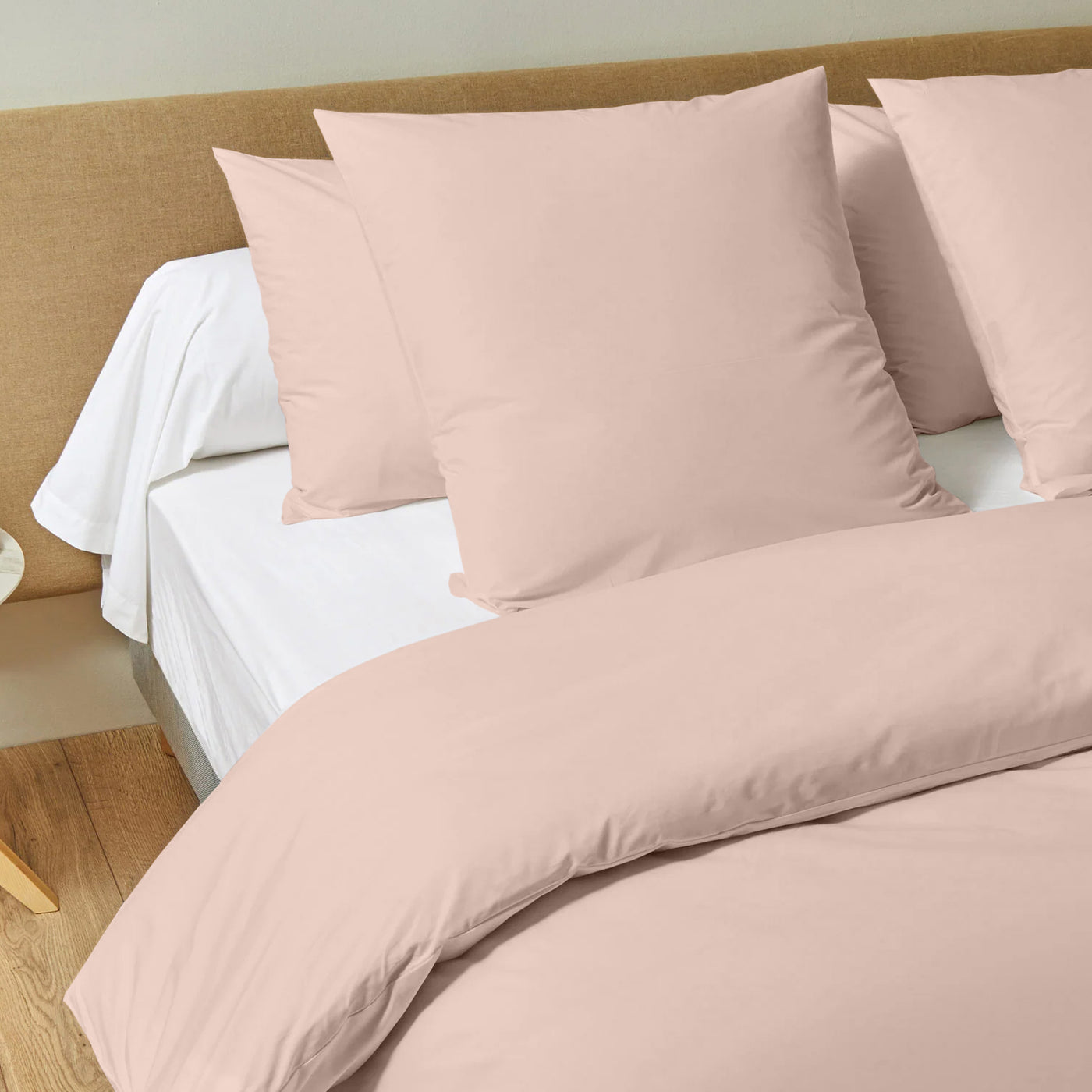 Solid 300 TC Egyptian Cotton Duvet Cover Set - Blush