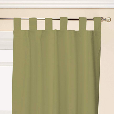 Tab Top Curtain 1 Piece - Bottle Green