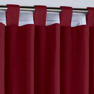 Tab Top 100% Blackout Curtain 1 Piece - Burgundy