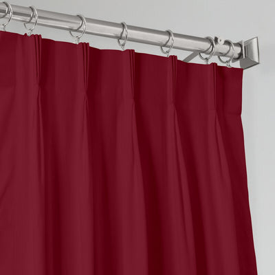 Triple Pinch Pleat 100% Blackout Curtain 1 Piece - Burgundy