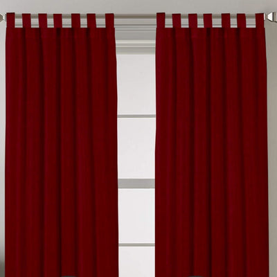 Tab Top Semi-Blackout Curtain 1 Piece - Burgundy