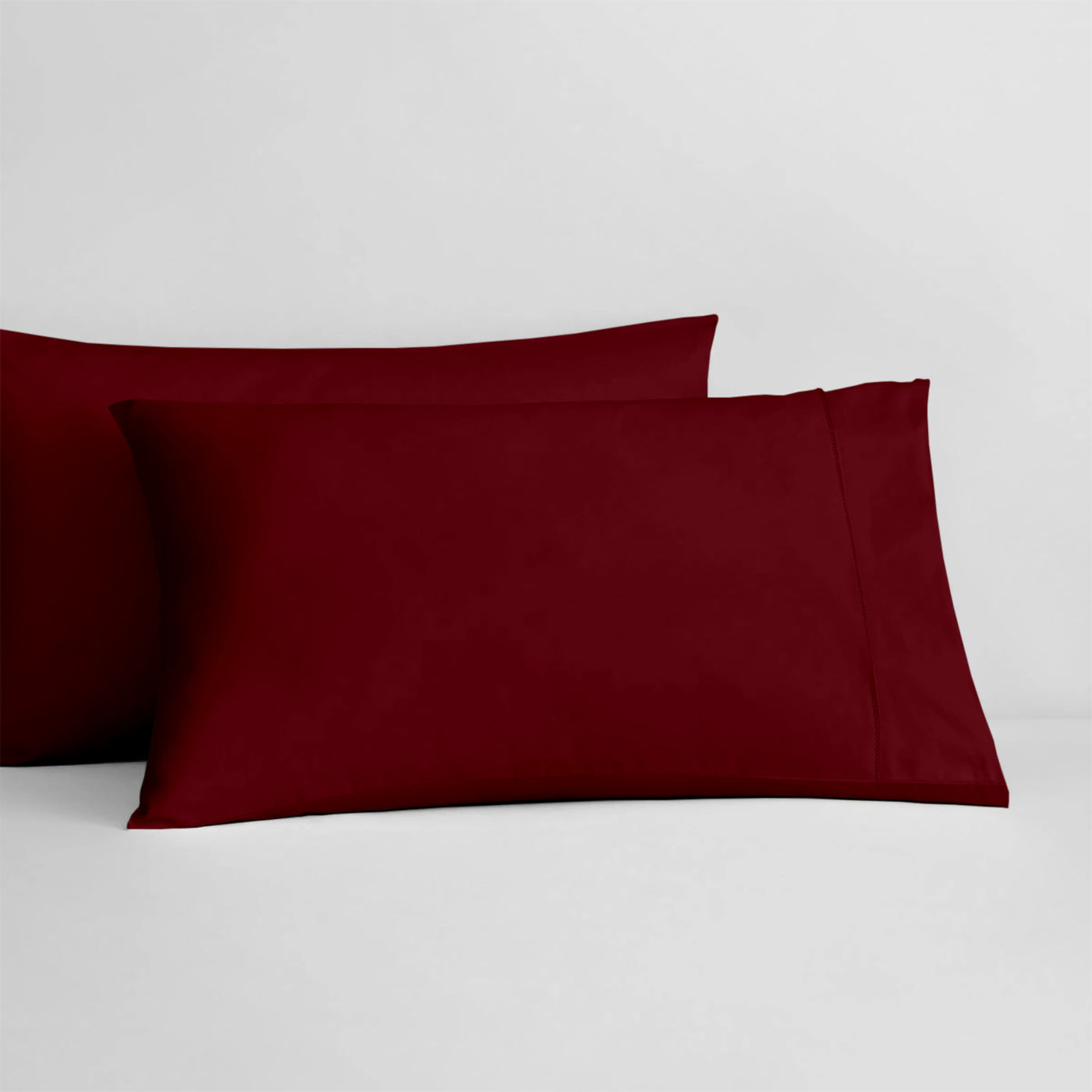 Set Of 2 - 300 TC Egyptian Cotton Pillow Covers - Burgundy