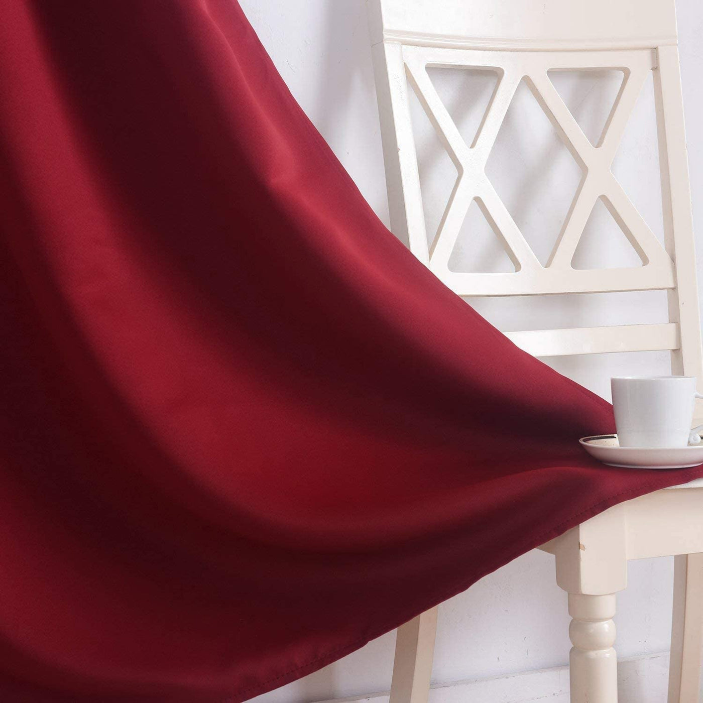 Triple Pinch Pleat 100% Blackout Curtain 1 Piece - Burgundy