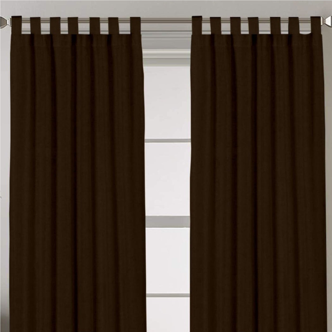 Tab Top Semi-Blackout Curtain 1 Piece - Cocoa Brown