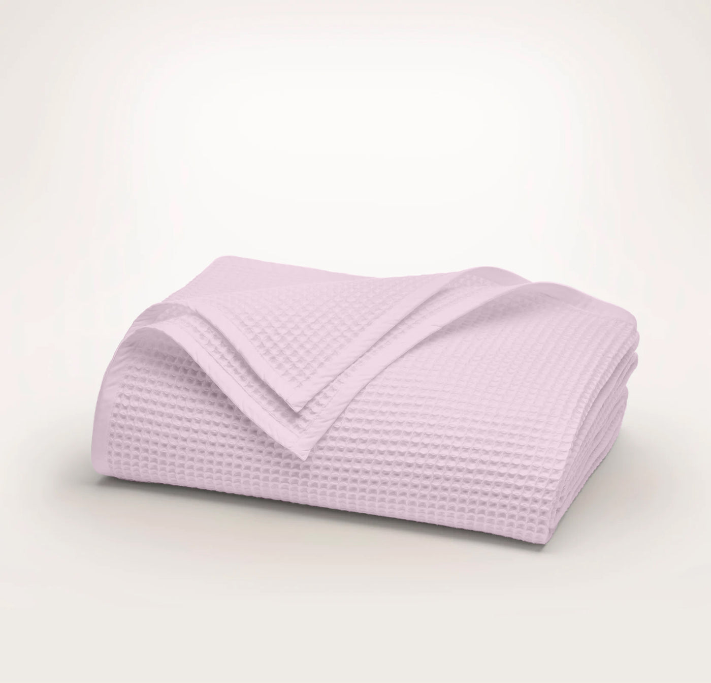 Waffle Weave Cotton Throw Blanket - Dusty Pink