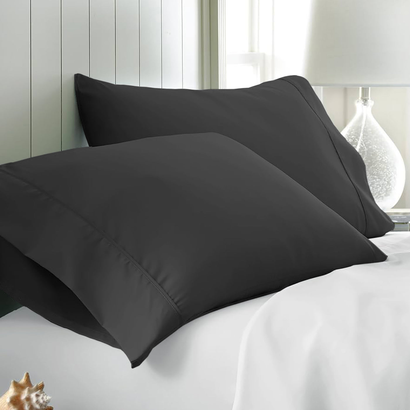 Set Of 2 - 300 TC Egyptian Cotton Pillow Covers - Grey