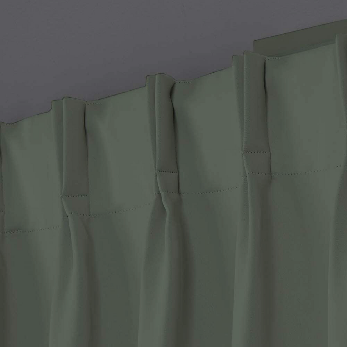 Double Pinch Pleat Curtain 1 Piece - Dark Grey