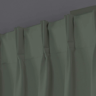 Double Pinch Pleat Curtain 1 Piece - Dark Grey