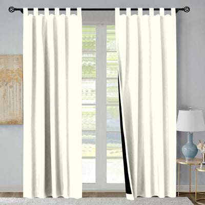 Tab Top 100% Blackout Curtain 1 Piece - Ivory