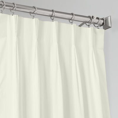 Triple Pinch Pleat 100% Blackout Curtain 1 Piece - Ivory