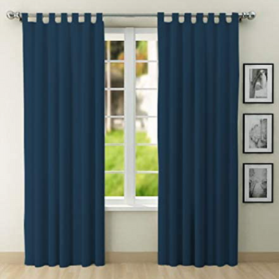 Tab Top Curtain 1 Piece - Navy Blue