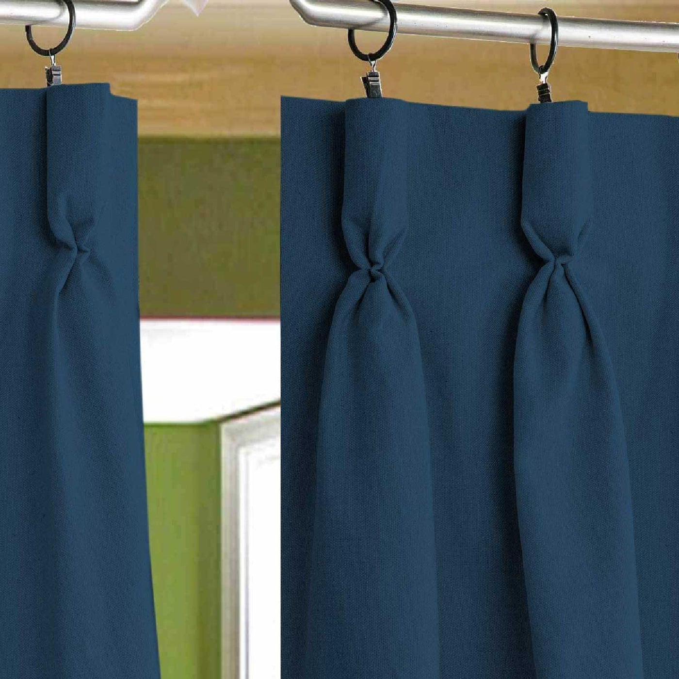 Goblet Pleat Curtain 1 Piece - Navy Blue