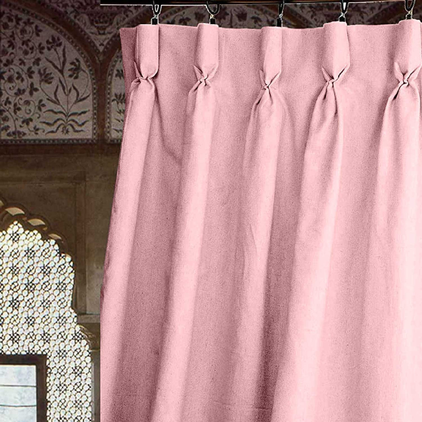 Goblet Pleat Curtain 1 Piece - Pink