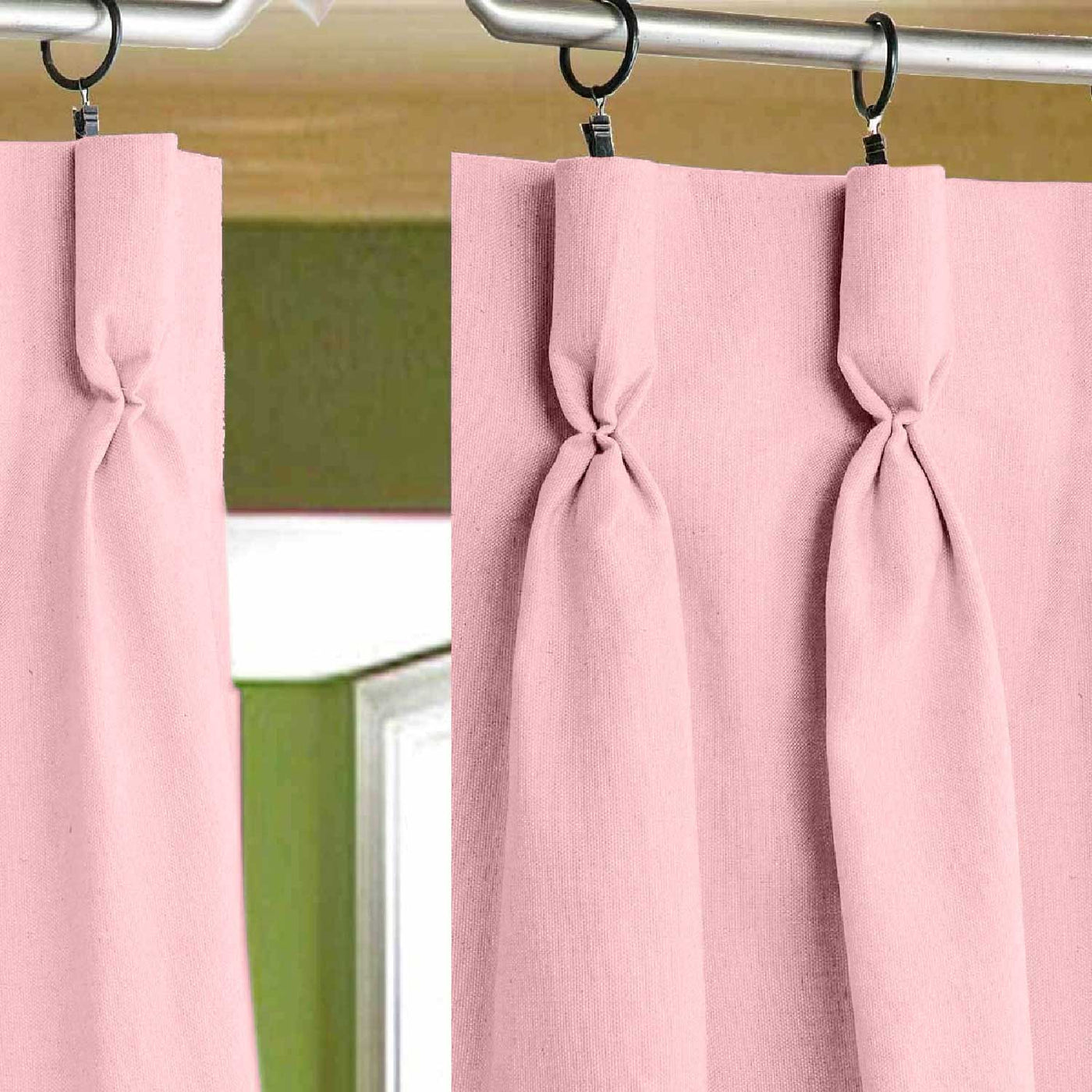 Goblet Pleat Curtain 1 Piece - Pink