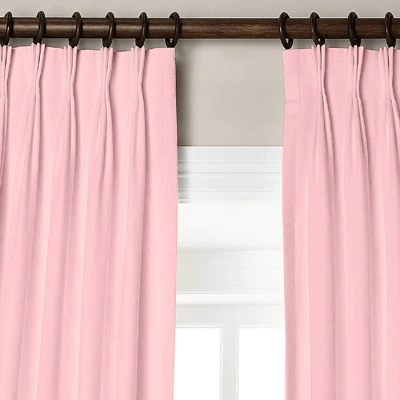Triple Pinch Pleat Curtain 1 Piece - Pink