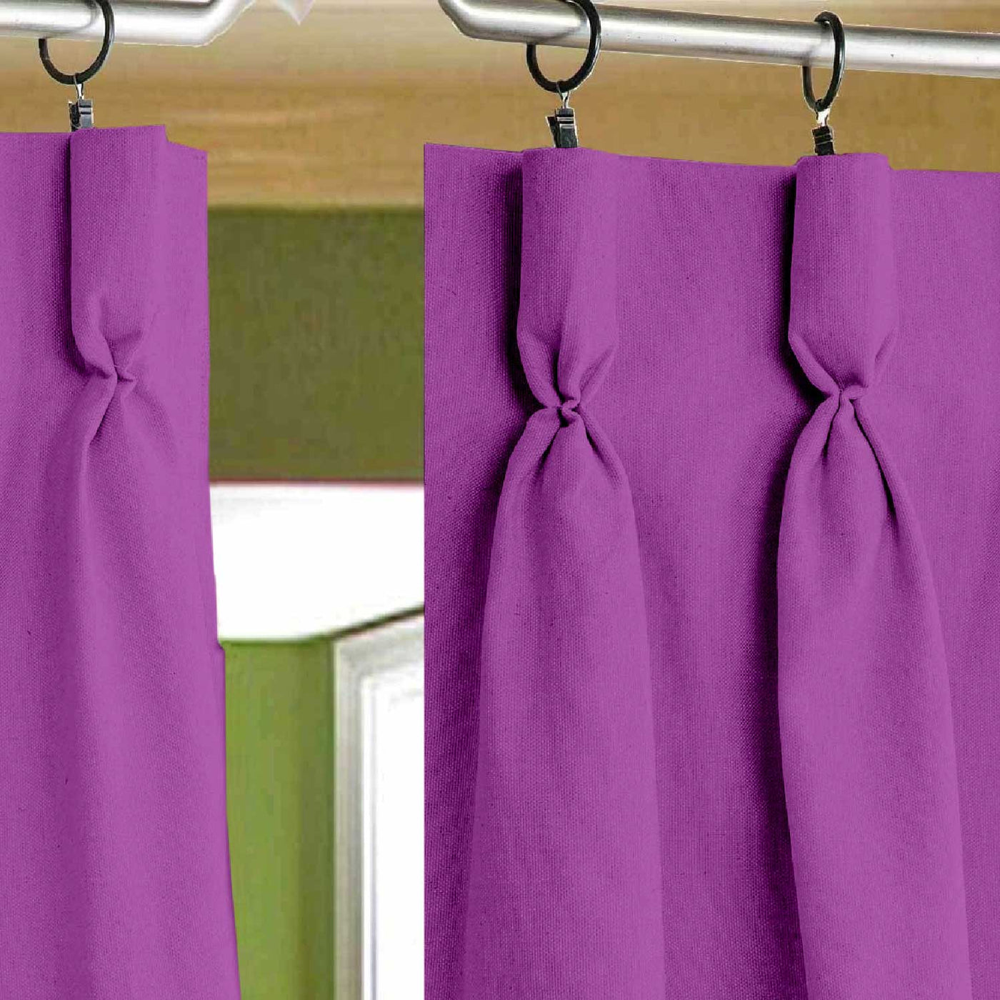 Goblet Pleat Curtain 1 Piece - Plum
