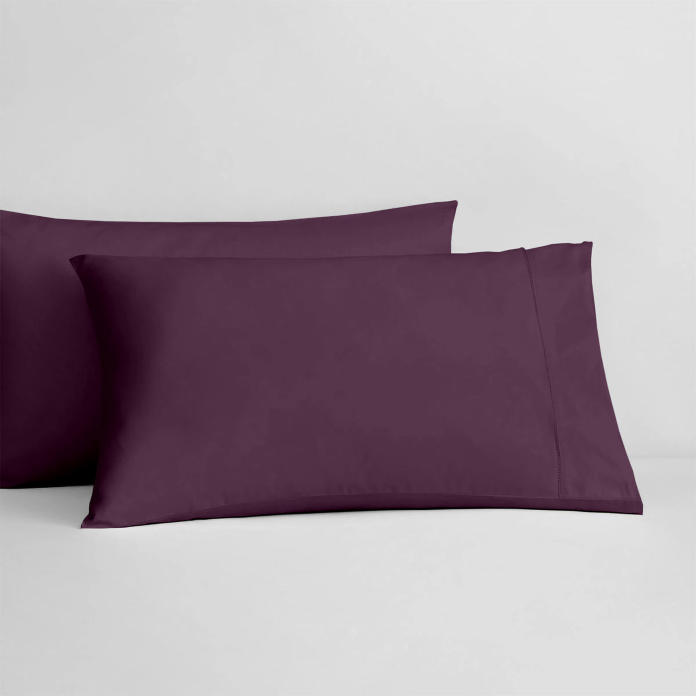 Set Of 2 - 300 TC Egyptian Cotton Pillow Covers - Plum