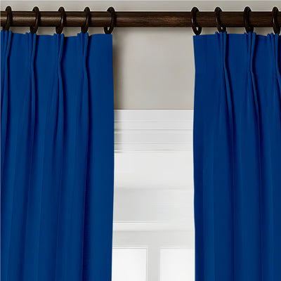 Triple Pinch Pleat Semi-Blackout Curtain 1 Piece - Royal Blue