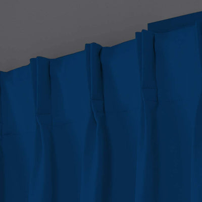 Double Pinch Pleat 100% Blackout Curtain 1 Piece - Royal Blue