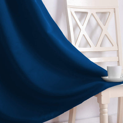 Double Pinch Pleat 100% Blackout Curtain 1 Piece - Royal Blue