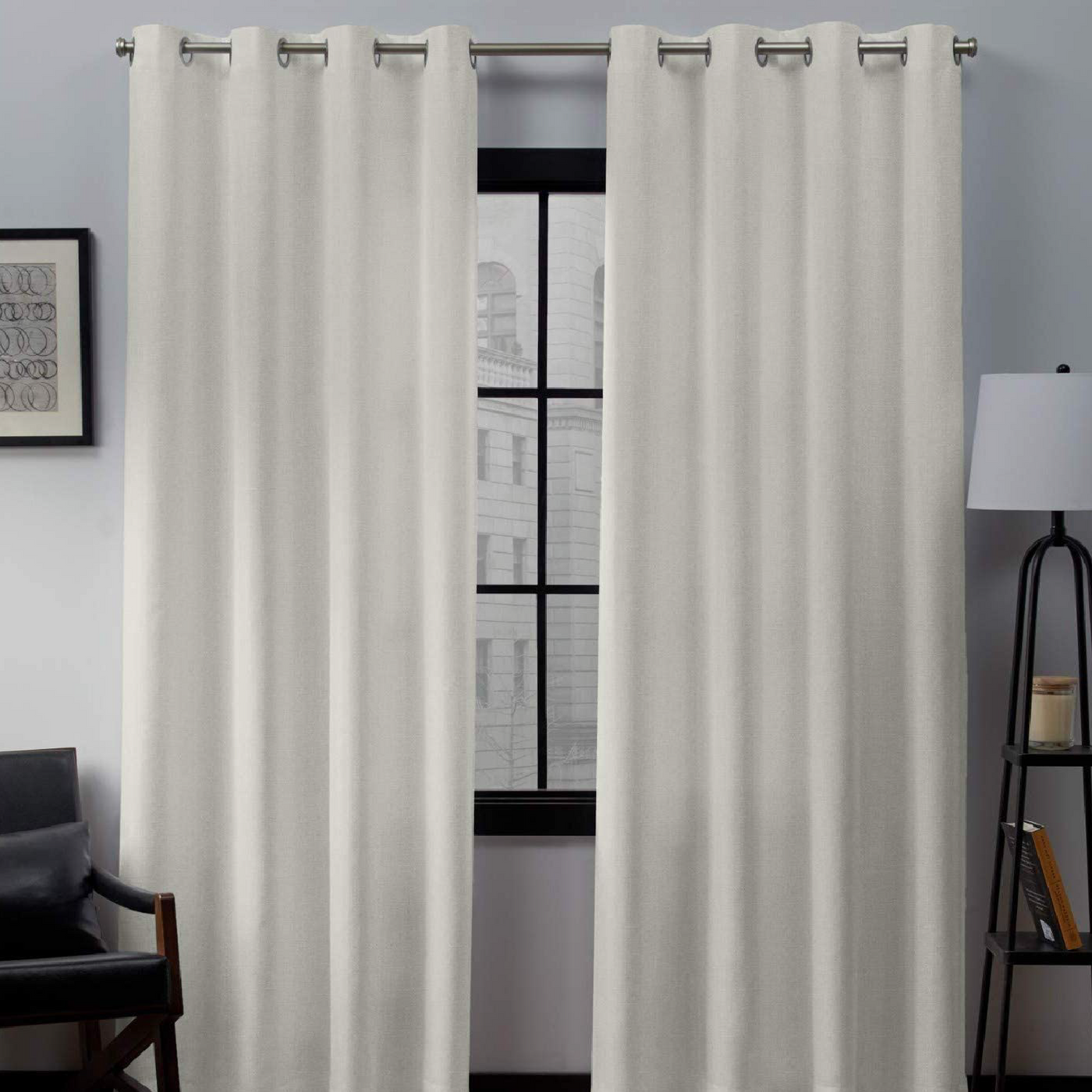 Grommet Curtains 1 Piece - Silver