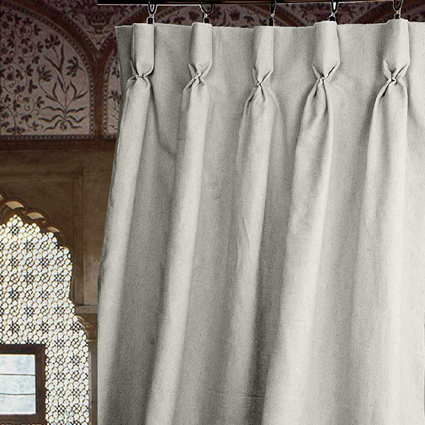 Goblet Pleat Curtain 1 Piece - Silver