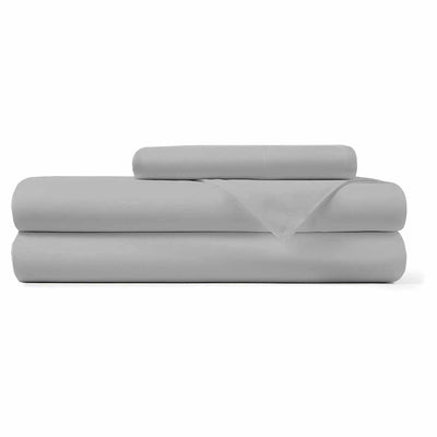 SOFT & COOLING TENCEL FITTED BED SHEET SET - SILVER