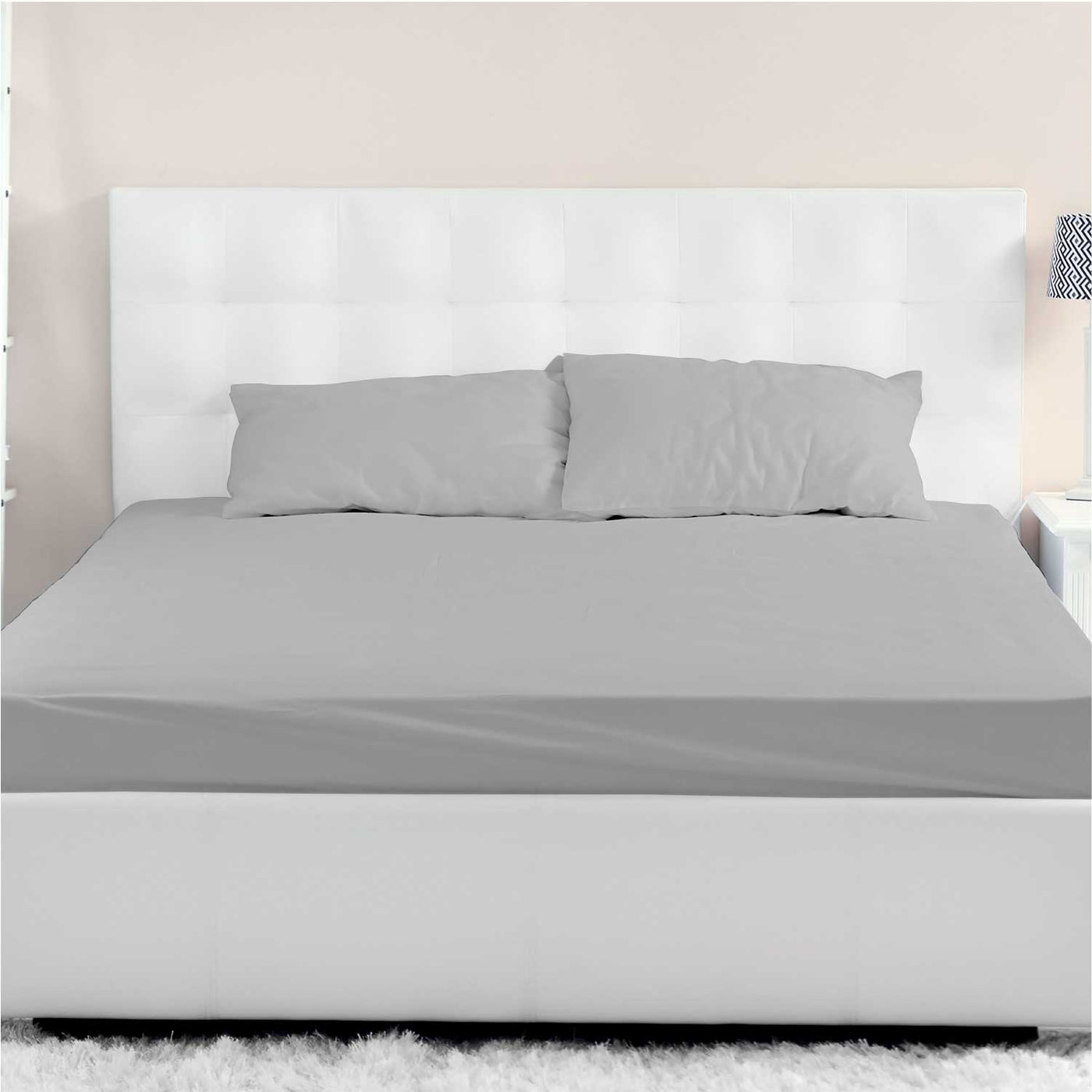 SOFT & COOLING TENCEL FITTED BED SHEET SET - SILVER