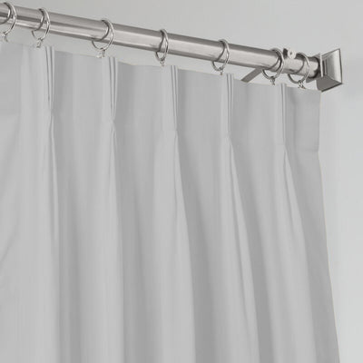 Triple Pinch Pleat 100% Blackout Curtain 1 Piece - Silver