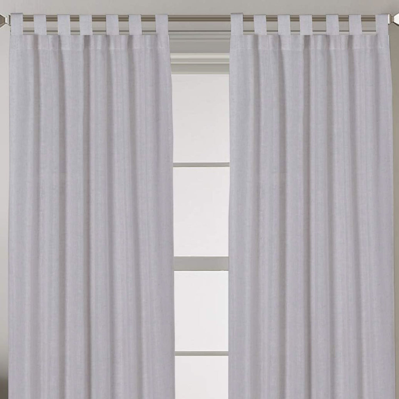 Tab Top Semi-Blackout Curtain 1 Piece - Silver