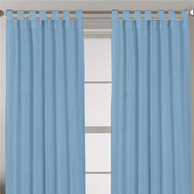 Tab Top Semi-Blackout Curtain 1 Piece - Sky Blue