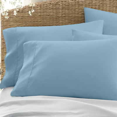 Set Of 2 - 300 TC Egyptian Cotton Pillow Covers - Sky Blue