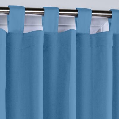 Tab Top 100% Blackout Curtain 1 Piece - Sky Blue