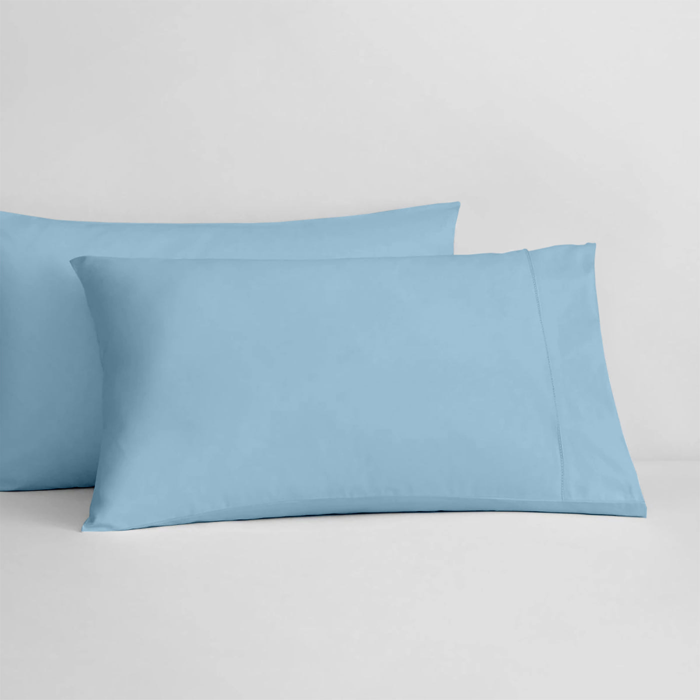 Set Of 2 - 300 TC Egyptian Cotton Pillow Covers - Sky Blue