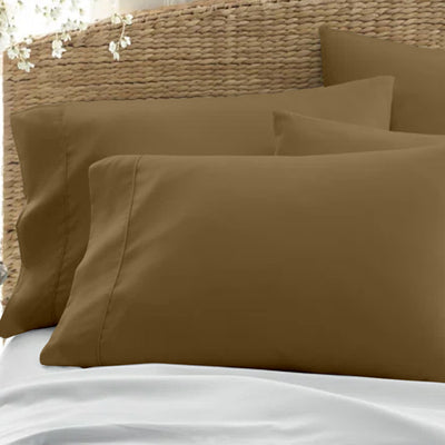 Set Of 2 - 300 TC Egyptian Cotton Pillow Covers - Taupe