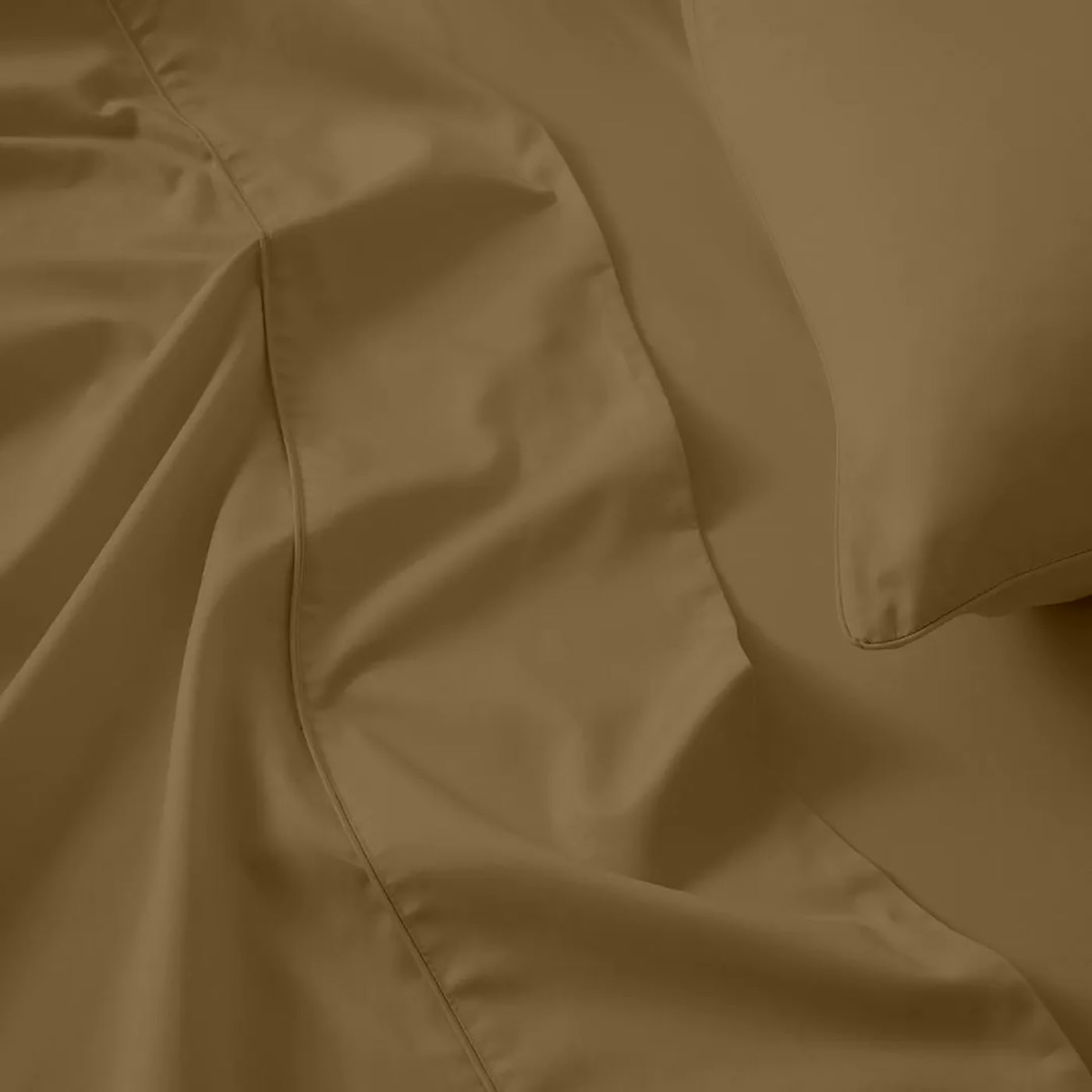 300 TC Egyptian Cotton 3 Piece Solid Flat Bed Sheet - Taupe