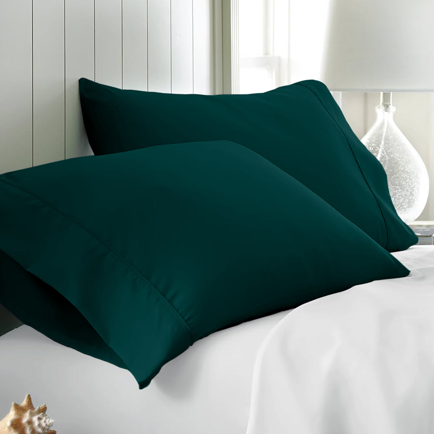 Set Of 2 - 300 TC Egyptian Cotton Pillow Covers - Teal