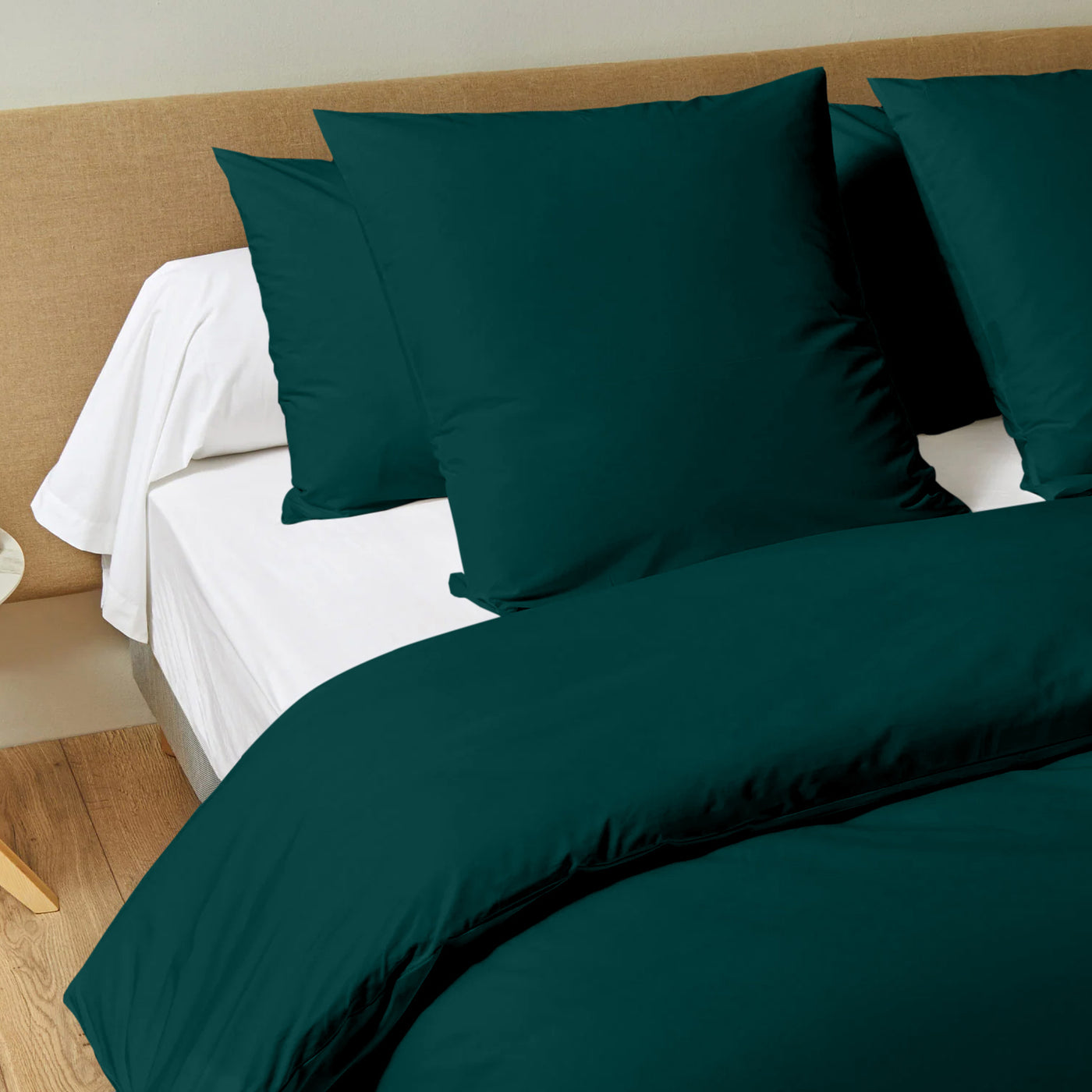 Solid 300 TC Egyptian Cotton Duvet Cover Set - Teal
