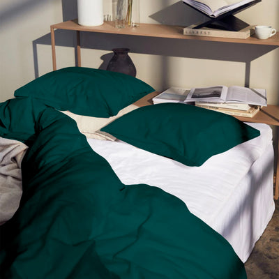 Solid 300 TC Egyptian Cotton Duvet Cover Set - Teal